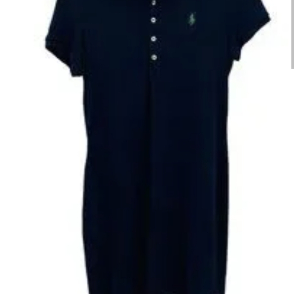 Ralph LAUREN Navy Blue Polo Dress Size L VERY GOOD CONDITION - Picture 2 of 5